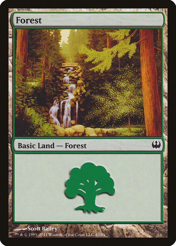 Forest (43) [Duel Decks: Knights vs. Dragons] MTG Single Magic: The Gathering | Red Claw Gaming