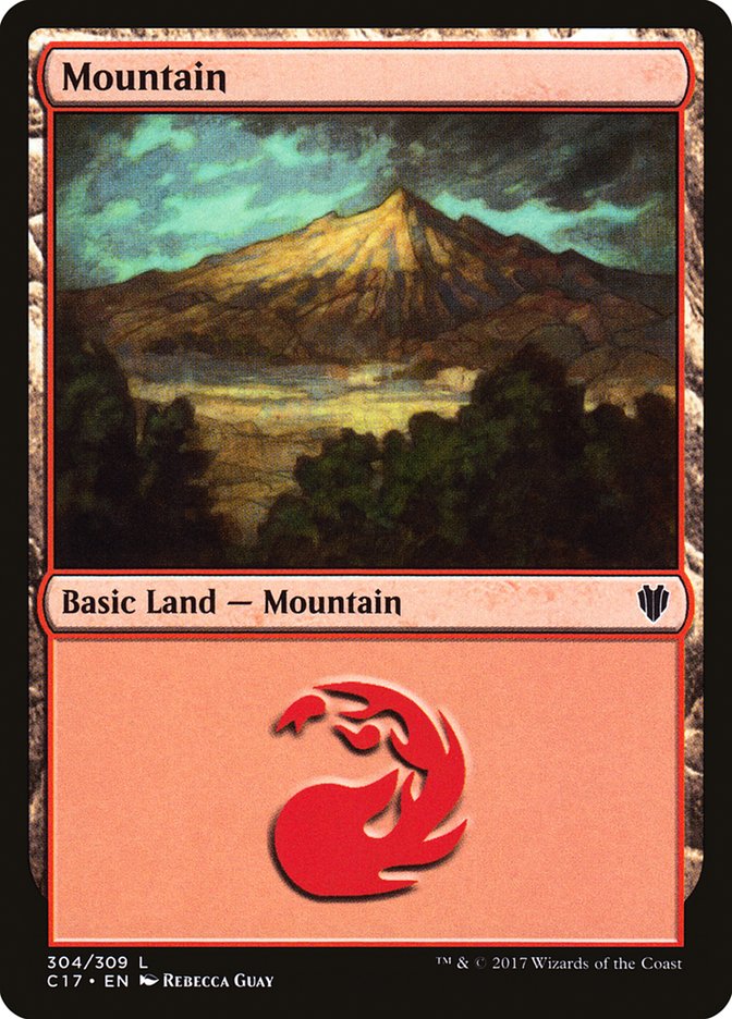 Mountain (304) [Commander 2017] MTG Single Magic: The Gathering | Red Claw Gaming