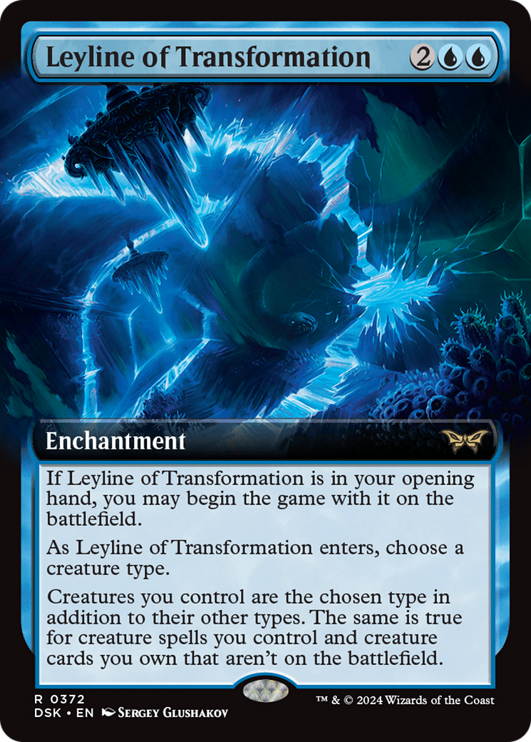 Leyline of Transformation (Extended Art) [Duskmourn: House of Horror] MTG Single Magic: The Gathering | Red Claw Gaming