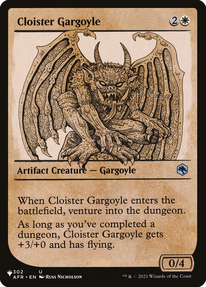 Cloister Gargoyle (Showcase) [The List] MTG Single Magic: The Gathering | Red Claw Gaming