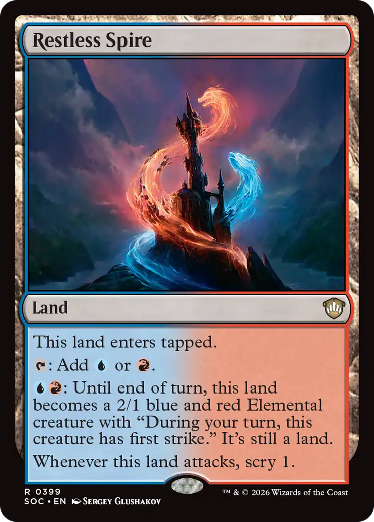 Restless Spire [Secrets of Strixhaven Commander] MTG Single Magic: The Gathering | Red Claw Gaming