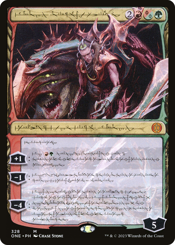 Lukka, Bound to Ruin (Phyrexian) [Phyrexia: All Will Be One] MTG Single Magic: The Gathering | Red Claw Gaming