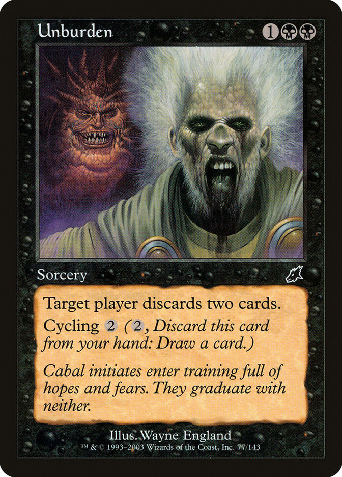 Unburden [Scourge] MTG Single Magic: The Gathering | Red Claw Gaming