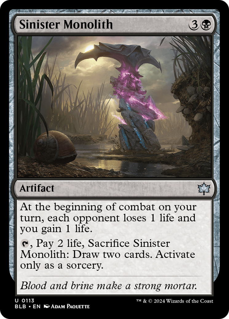 Sinister Monolith [Bloomburrow] MTG Single Magic: The Gathering    | Red Claw Gaming