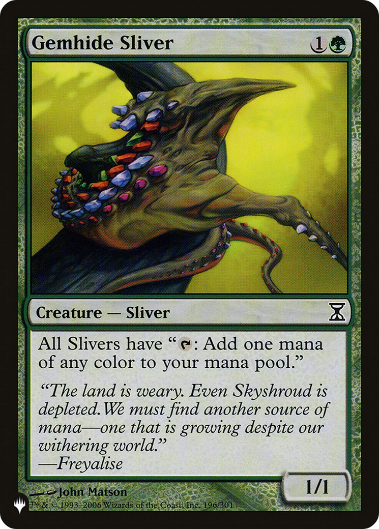Gemhide Sliver [The List] MTG Single Magic: The Gathering | Red Claw Gaming