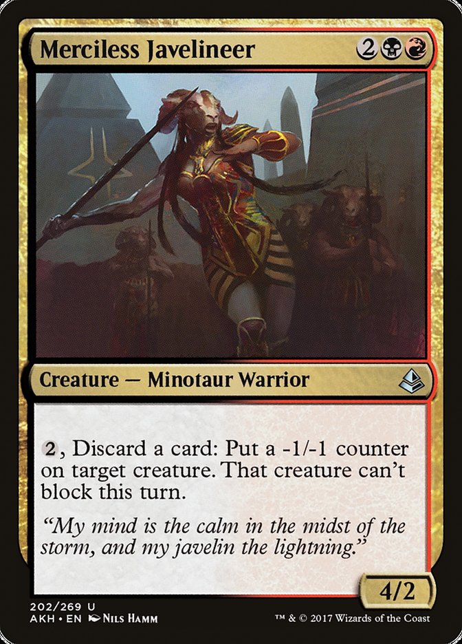 Merciless Javelineer [Amonkhet] MTG Single Magic: The Gathering | Red Claw Gaming