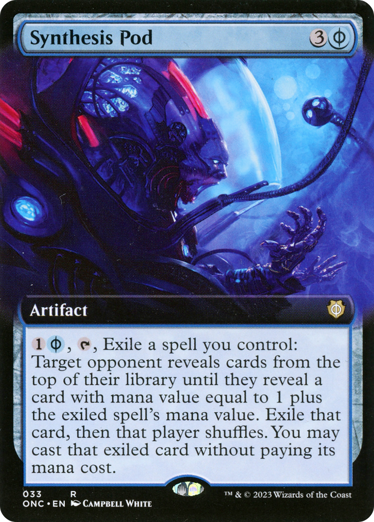 Synthesis Pod (Extended Art) [Phyrexia: All Will Be One Commander] MTG Single Magic: The Gathering | Red Claw Gaming