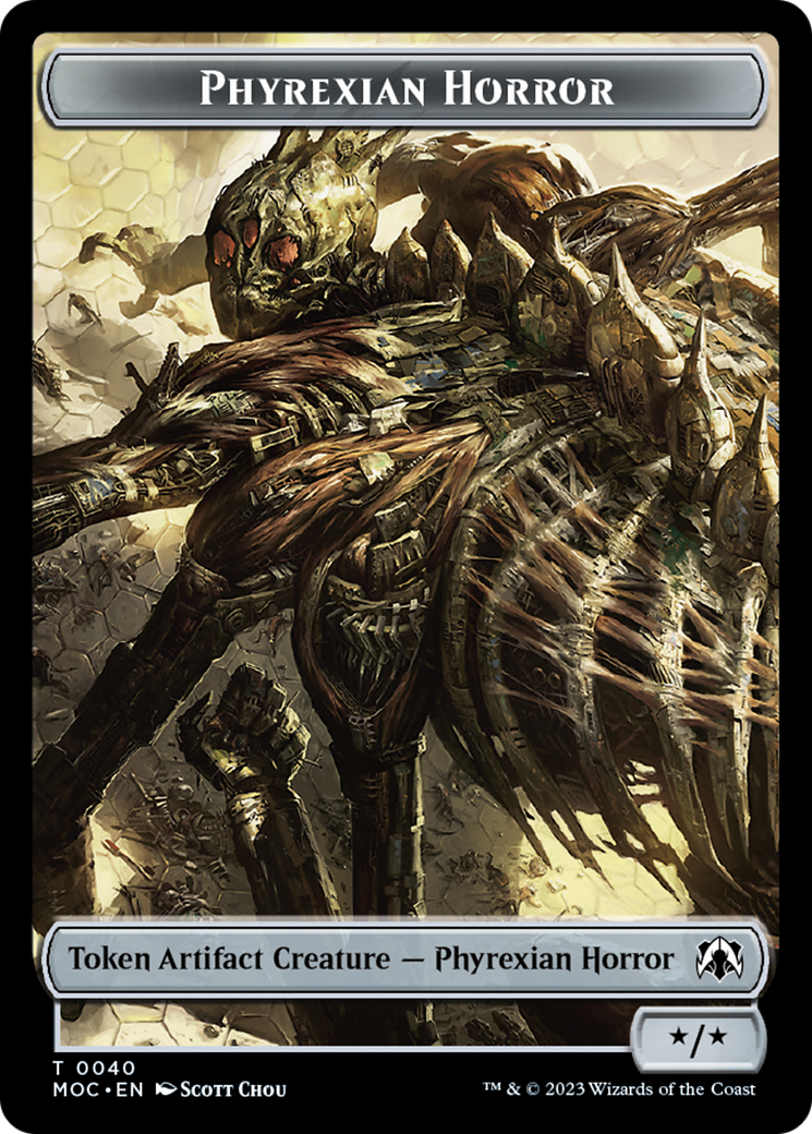 Phyrexian Golem // Phyrexian Horror Double-Sided Token [March of the Machine Commander Tokens] MTG Single Magic: The Gathering | Red Claw Gaming