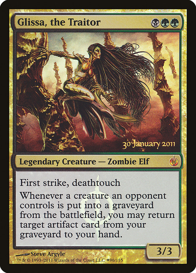 Glissa, the Traitor [Mirrodin Besieged Prerelease Promos] MTG Single Magic: The Gathering | Red Claw Gaming
