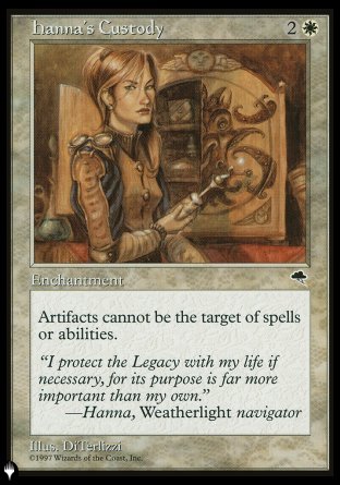 Hanna's Custody [The List] MTG Single Magic: The Gathering | Red Claw Gaming