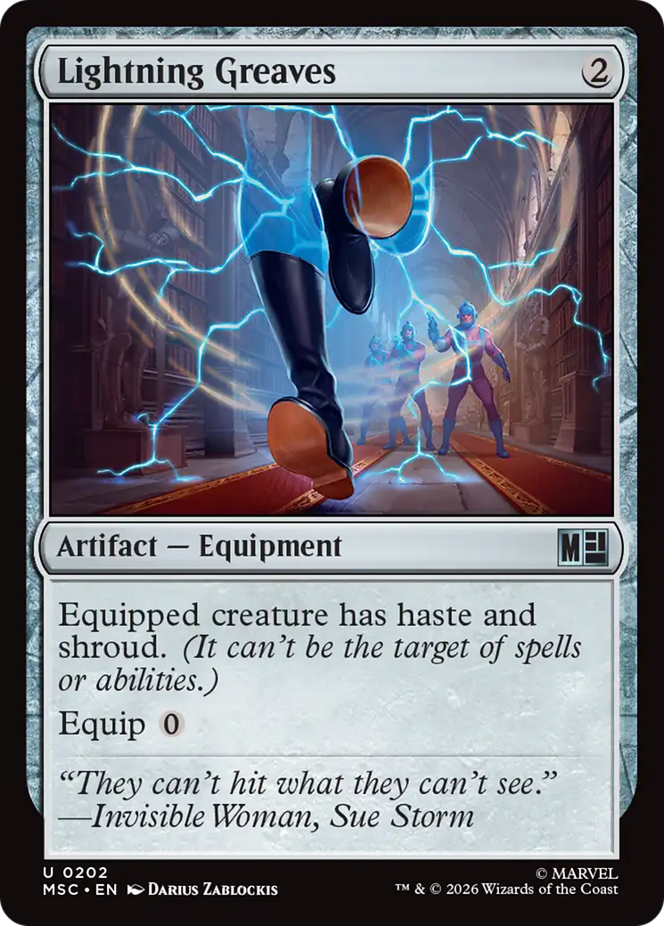 Lightning Greaves (Surge Foil) [Marvel Super Heroes Commander] | Red Claw Gaming