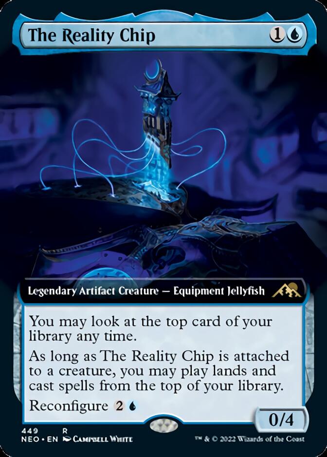 The Reality Chip (Extended Art) [Kamigawa: Neon Dynasty] MTG Single Magic: The Gathering    | Red Claw Gaming