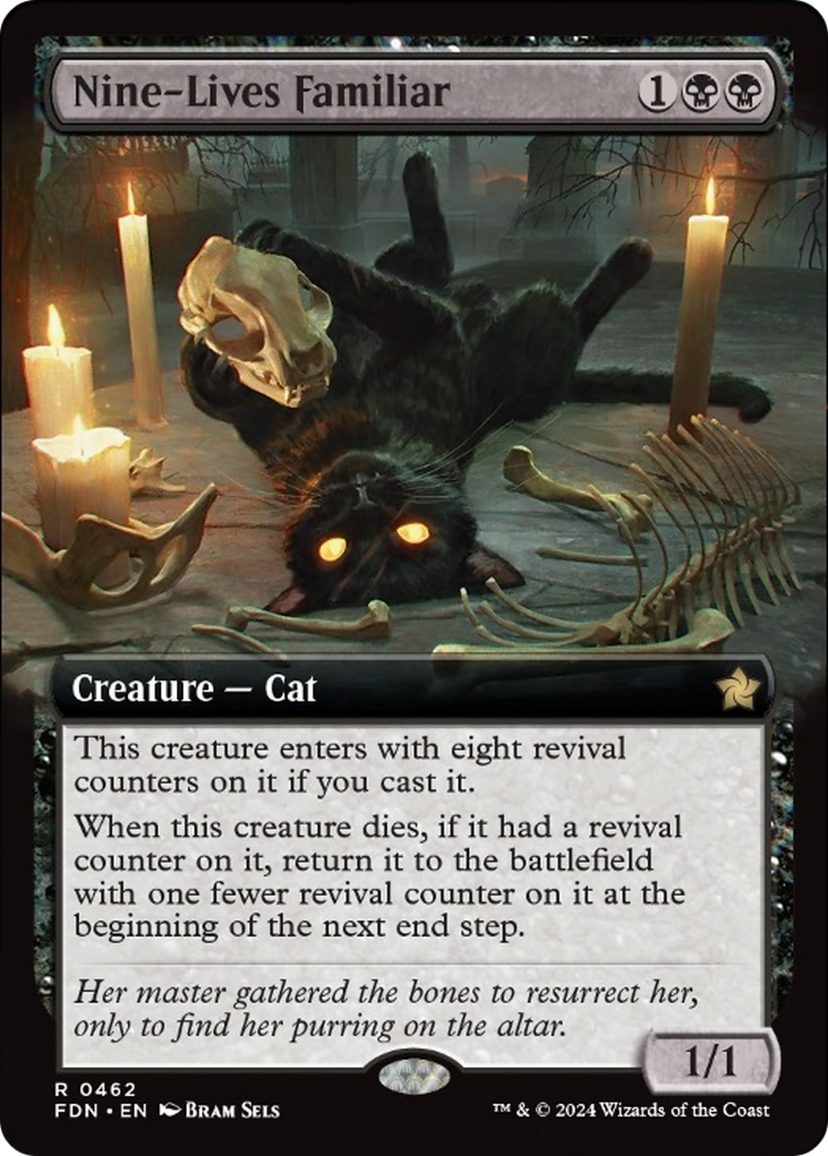 Nine-Lives Familiar (Extended Art) [Foundations] MTG Single Magic: The Gathering | Red Claw Gaming