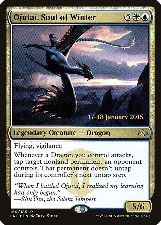 Ojutai, Soul of Winter [Fate Reforged Prerelease Promos] MTG Single Magic: The Gathering | Red Claw Gaming