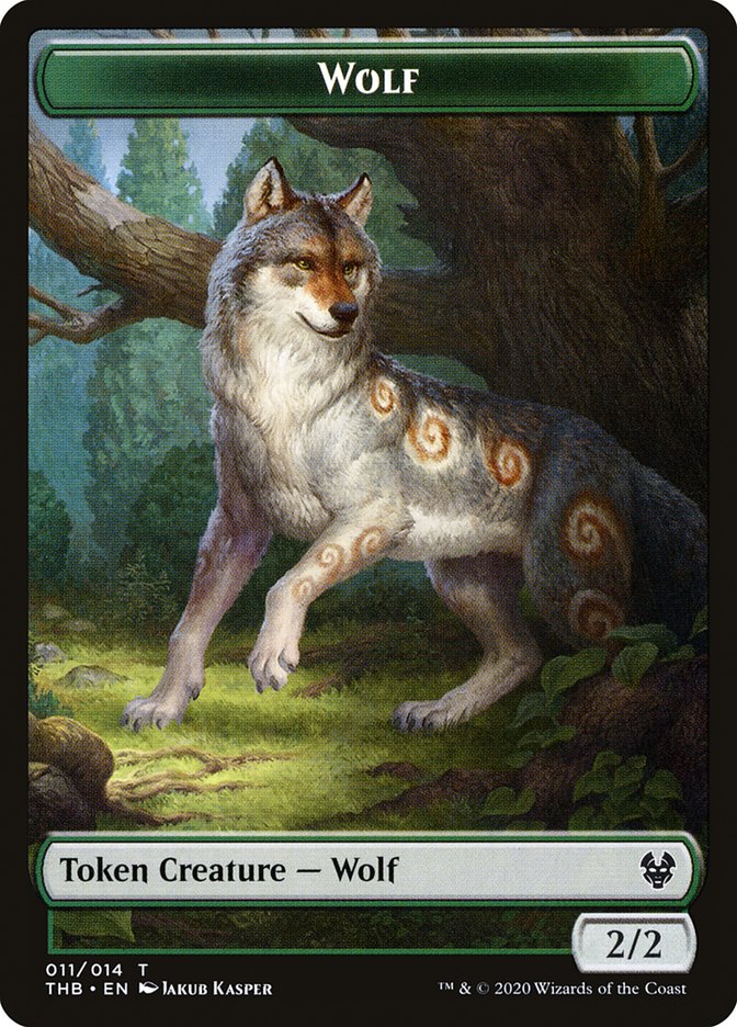 Satyr // Wolf Double-Sided Token [Theros Beyond Death Tokens] MTG Single Magic: The Gathering | Red Claw Gaming