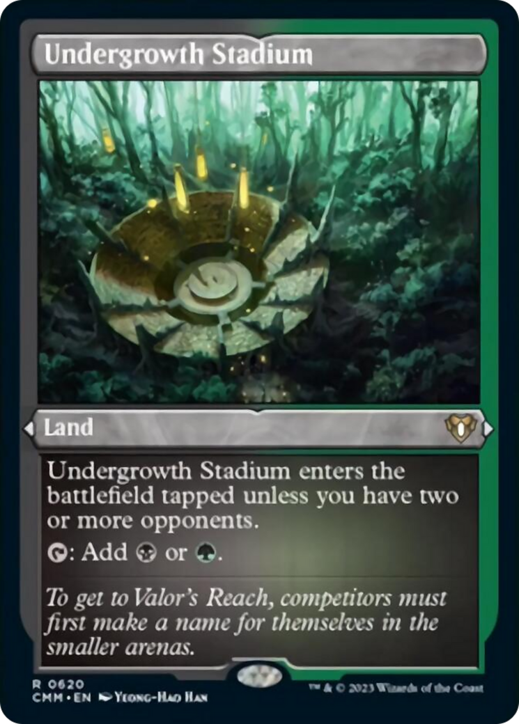 Undergrowth Stadium (Foil Etched) [Commander Masters] MTG Single Magic: The Gathering | Red Claw Gaming