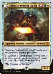 Grimlock, Dinobot Leader // Grimlock, Ferocious King [HasCon 2017] MTG Single Magic: The Gathering | Red Claw Gaming