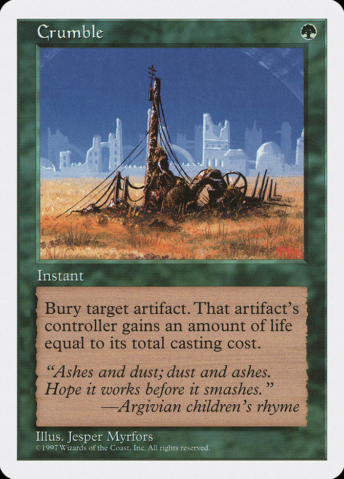 Crumble [Fifth Edition] MTG Single Magic: The Gathering | Red Claw Gaming