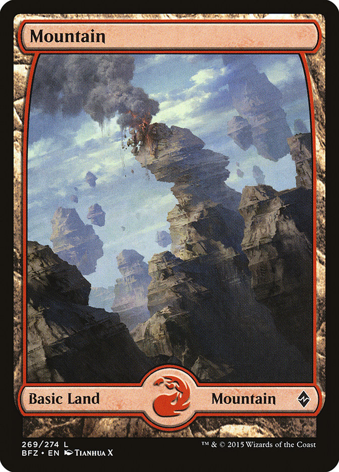 Mountain (269) (Full Art) [Battle for Zendikar] MTG Single Magic: The Gathering | Red Claw Gaming