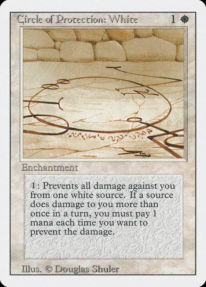 Circle of Protection: White [Revised Edition] MTG Single Magic: The Gathering | Red Claw Gaming