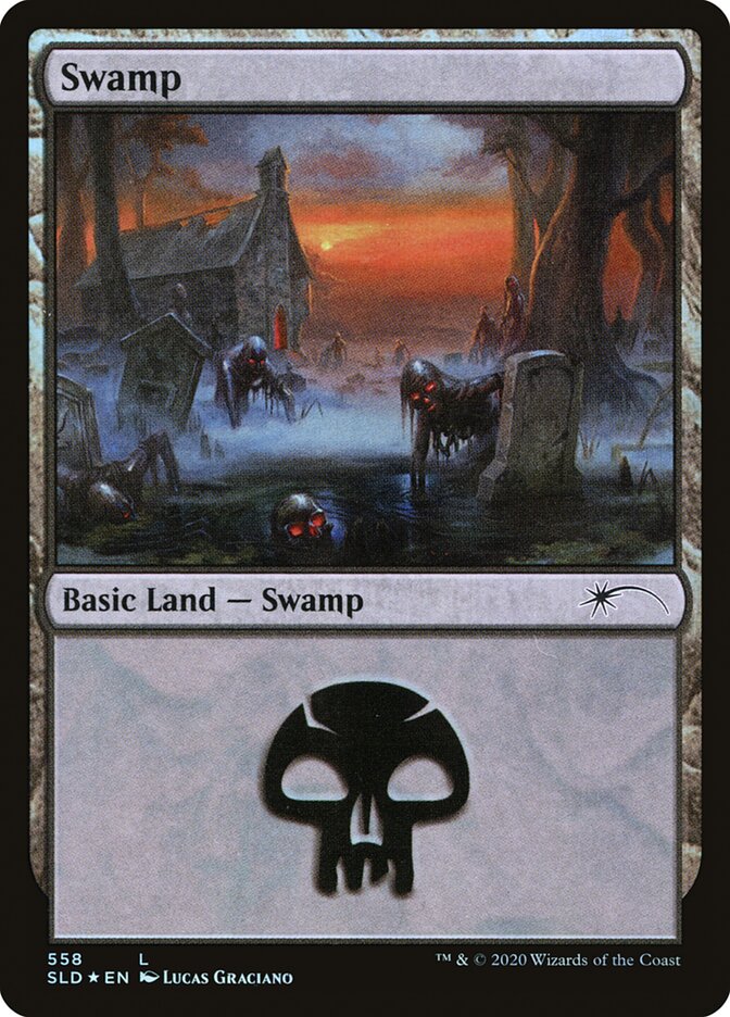 Swamp (Reanimated) (558) [Secret Lair Drop Promos] MTG Single Magic: The Gathering | Red Claw Gaming