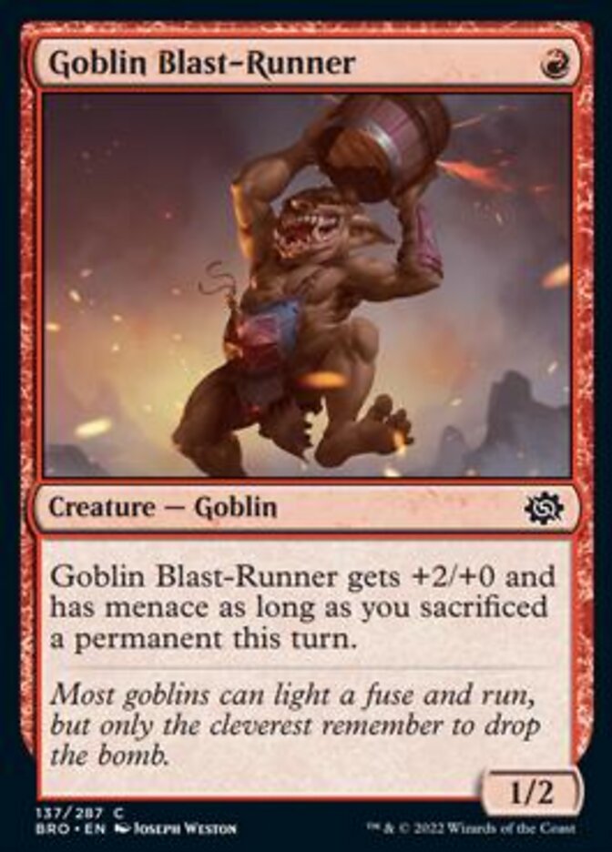 Goblin Blast-Runner [The Brothers' War] MTG Single Magic: The Gathering | Red Claw Gaming