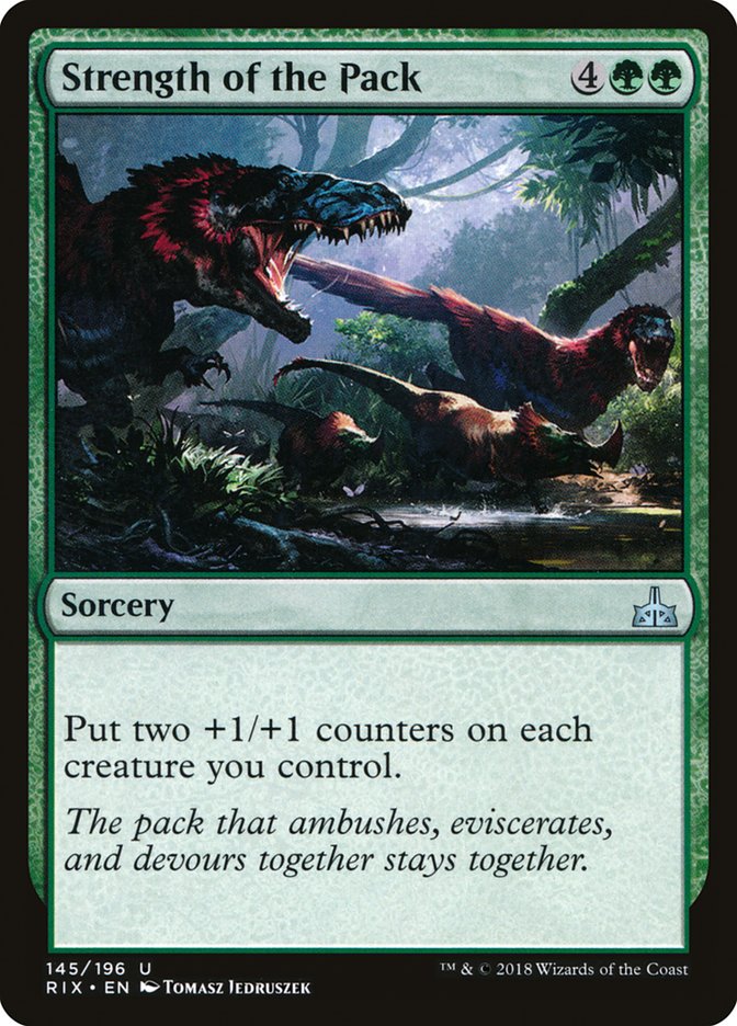 Strength of the Pack [Rivals of Ixalan] MTG Single Magic: The Gathering | Red Claw Gaming