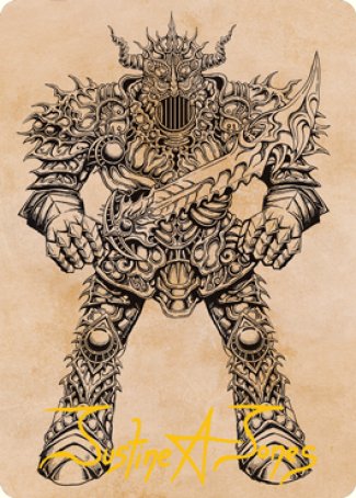 Iron Golem (Showcase) Art Card (Gold-Stamped Signature) [Dungeons & Dragons: Adventures in the Forgotten Realms Art Series] MTG Single Magic: The Gathering | Red Claw Gaming