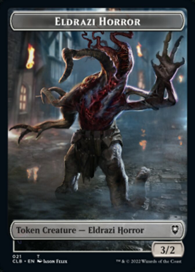 Horror // Eldrazi Horror Double-Sided Token [Commander Legends: Battle for Baldur's Gate Tokens] MTG Single Magic: The Gathering | Red Claw Gaming