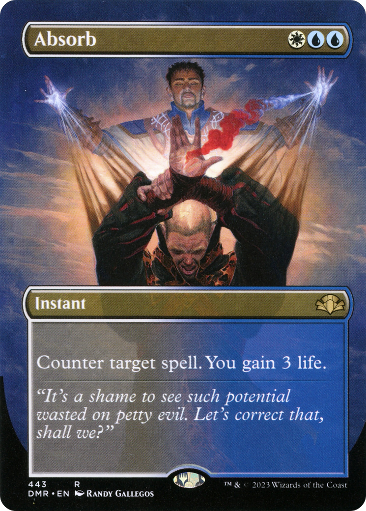 Absorb (Borderless Alternate Art) [Dominaria Remastered] MTG Single Magic: The Gathering | Red Claw Gaming