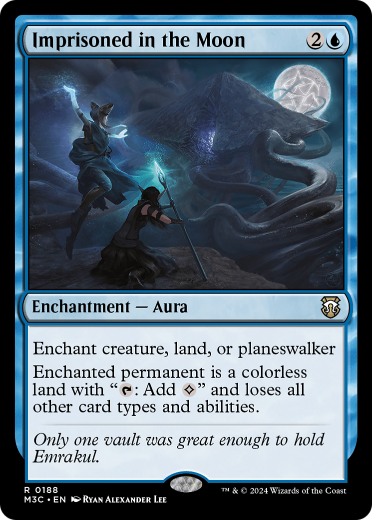 Imprisoned in the Moon (Ripple Foil) [Modern Horizons 3 Commander] MTG Single Magic: The Gathering | Red Claw Gaming
