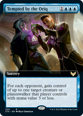 Tempted by the Oriq (Extended Art) [Strixhaven: School of Mages] MTG Single Magic: The Gathering | Red Claw Gaming