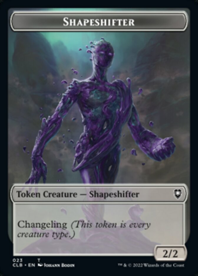 Kor Warrior // Shapeshifter (023) Double-Sided Token [Commander Legends: Battle for Baldur's Gate Tokens] MTG Single Magic: The Gathering | Red Claw Gaming