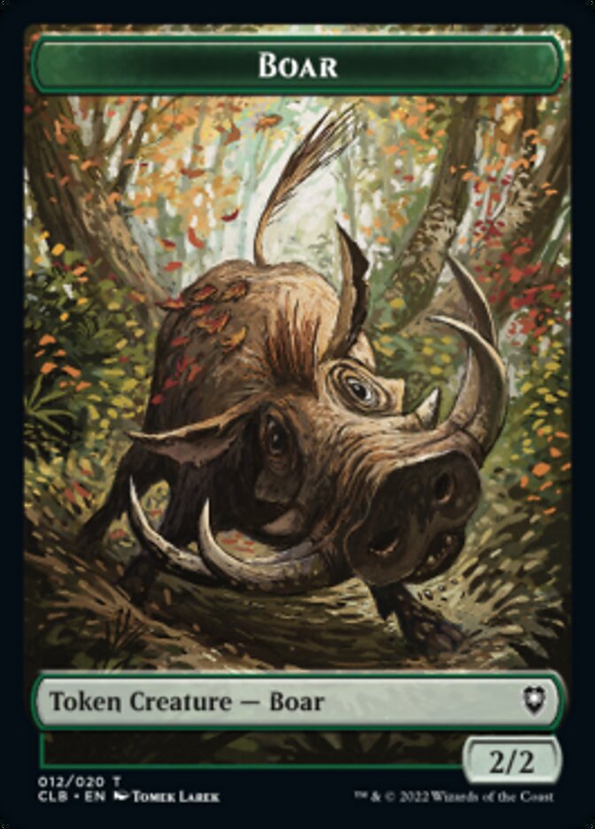 Boar // Ogre Double-Sided Token [Commander Legends: Battle for Baldur's Gate Tokens] MTG Single Magic: The Gathering | Red Claw Gaming