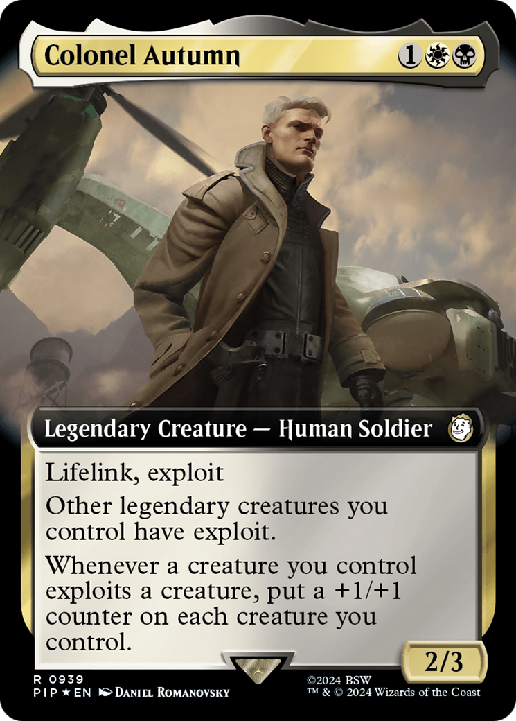 Colonel Autumn (Extended Art) (Surge Foil) [Fallout] MTG Single Magic: The Gathering | Red Claw Gaming