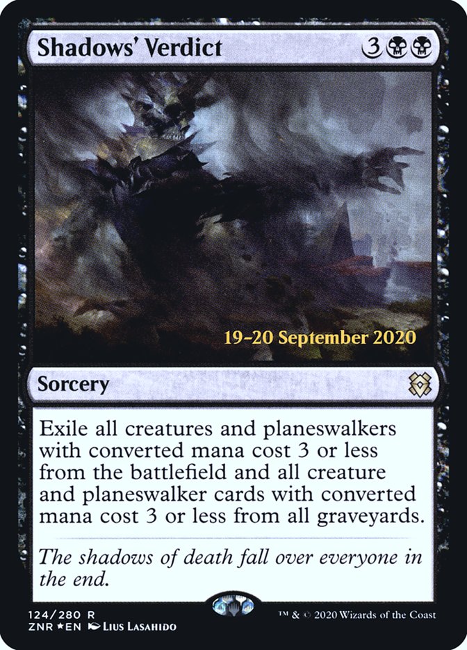 Shadows' Verdict [Zendikar Rising Prerelease Promos] MTG Single Magic: The Gathering | Red Claw Gaming