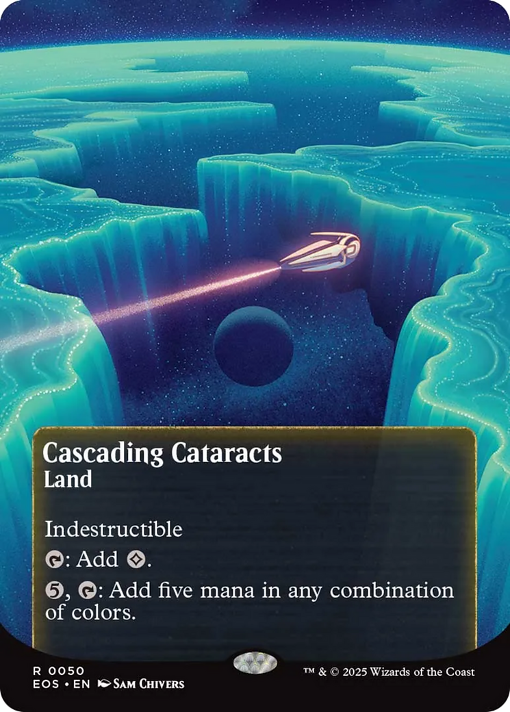 Cascading Cataracts (0050) (Borderless) [Edge of Eternities: Stellar Sights] MTG Single Magic: The Gathering | Red Claw Gaming