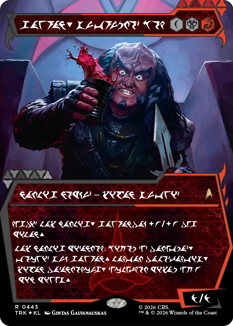 Gowron, Eager for Battle (Showcase) (Klingon) [Star Trek] MTG Single Magic: The Gathering | Red Claw Gaming