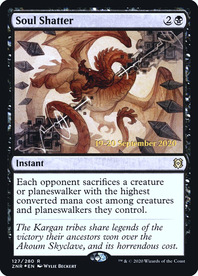 Soul Shatter [Zendikar Rising Prerelease Promos] MTG Single Magic: The Gathering | Red Claw Gaming