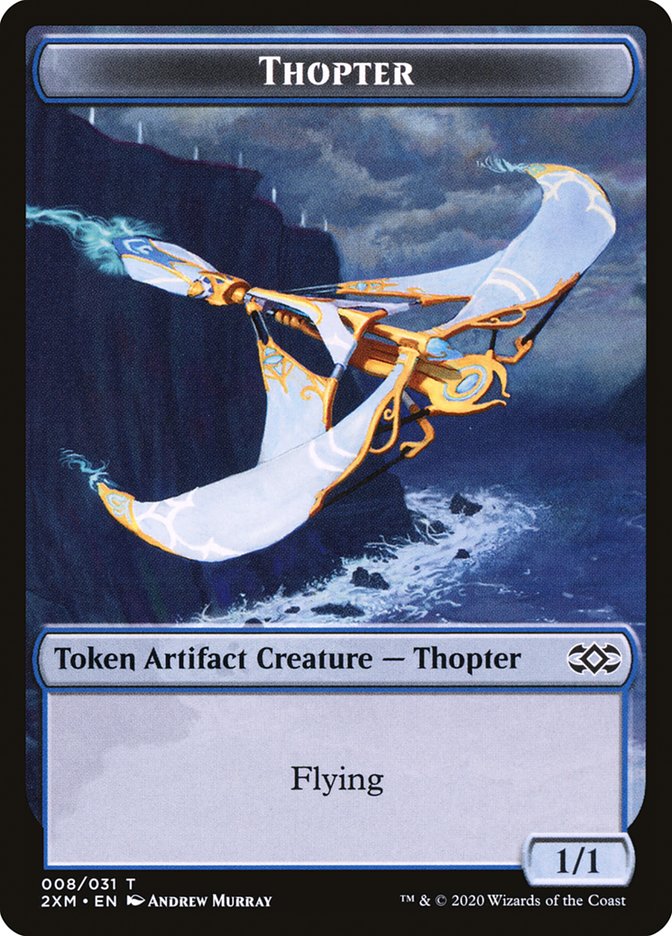 Golem // Thopter (008) Double-Sided Token [Double Masters Tokens] MTG Single Magic: The Gathering | Red Claw Gaming