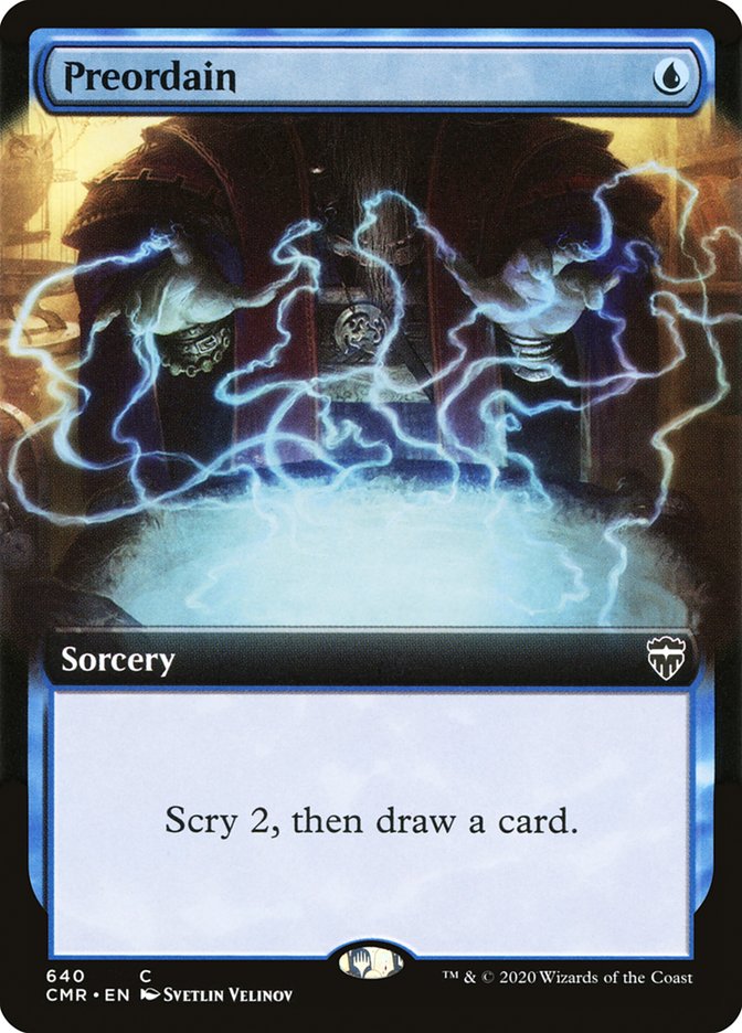 Preordain (Extended Art) [Commander Legends] MTG Single Magic: The Gathering | Red Claw Gaming