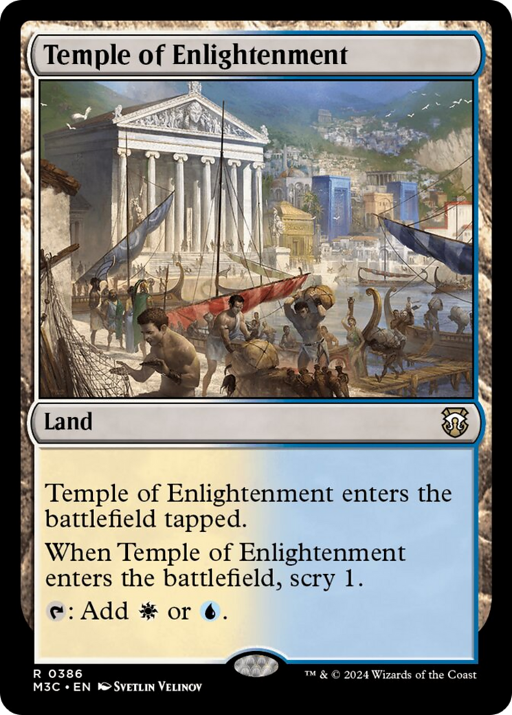 Temple of Enlightenment (Ripple Foil) [Modern Horizons 3 Commander] MTG Single Magic: The Gathering | Red Claw Gaming