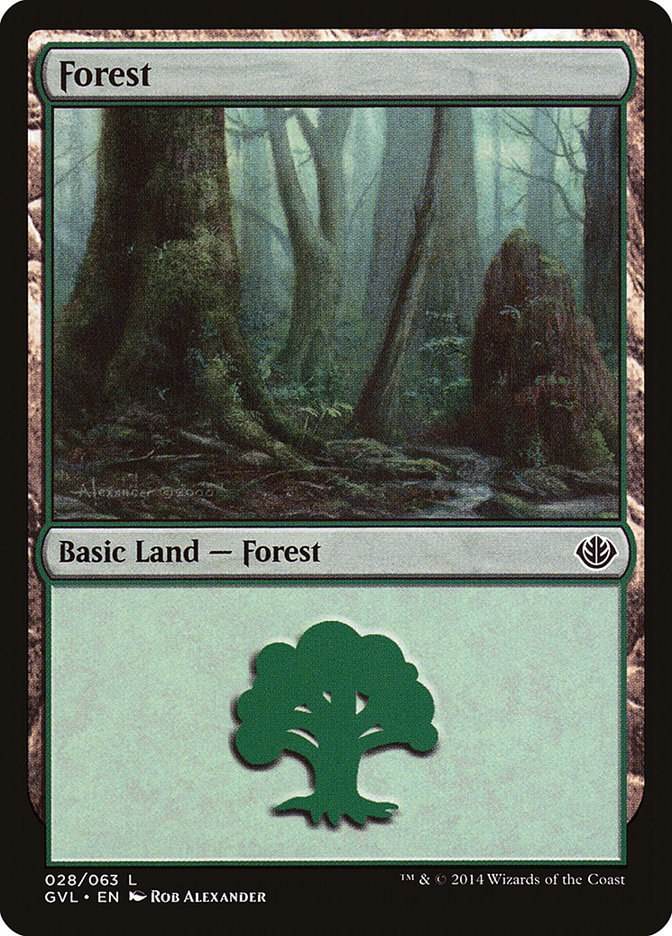 Forest (28) (Garruk vs. Liliana) [Duel Decks Anthology] MTG Single Magic: The Gathering | Red Claw Gaming