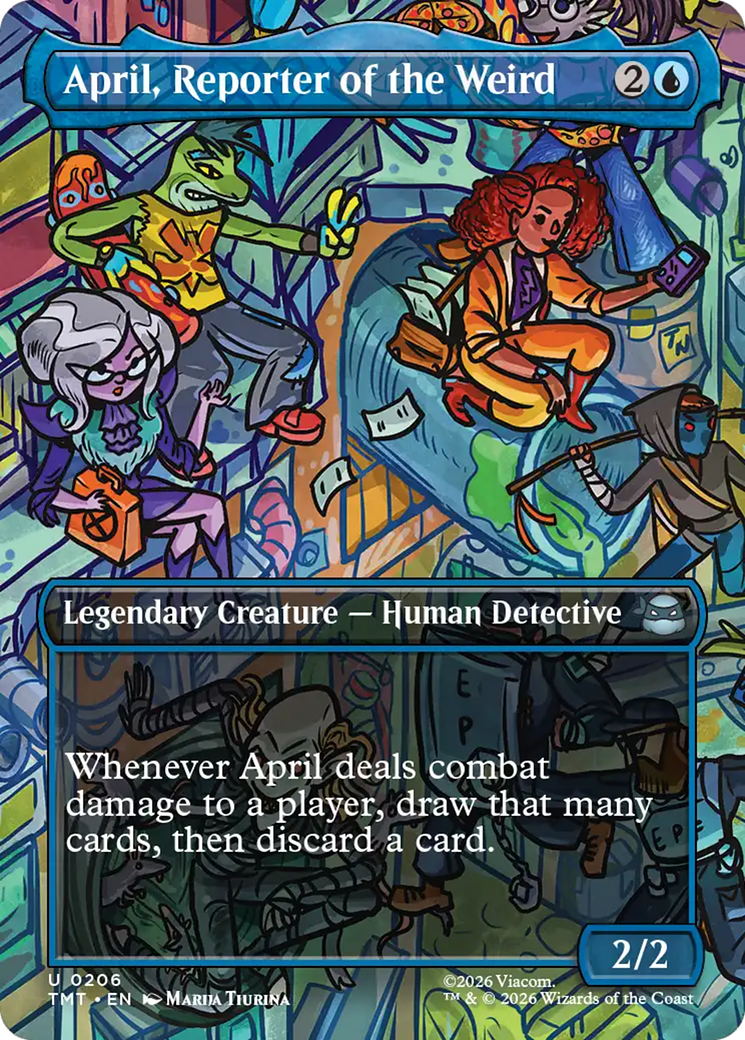 April, Reporter of the Weird (Borderless) [Teenage Mutant Ninja Turtles] MTG Single Magic: The Gathering | Red Claw Gaming