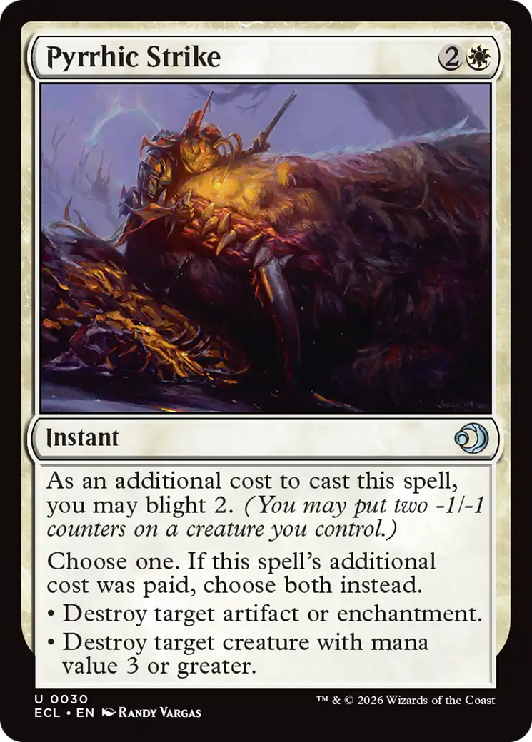 Pyrrhic Strike [Lorwyn Eclipsed] MTG Single Magic: The Gathering | Red Claw Gaming
