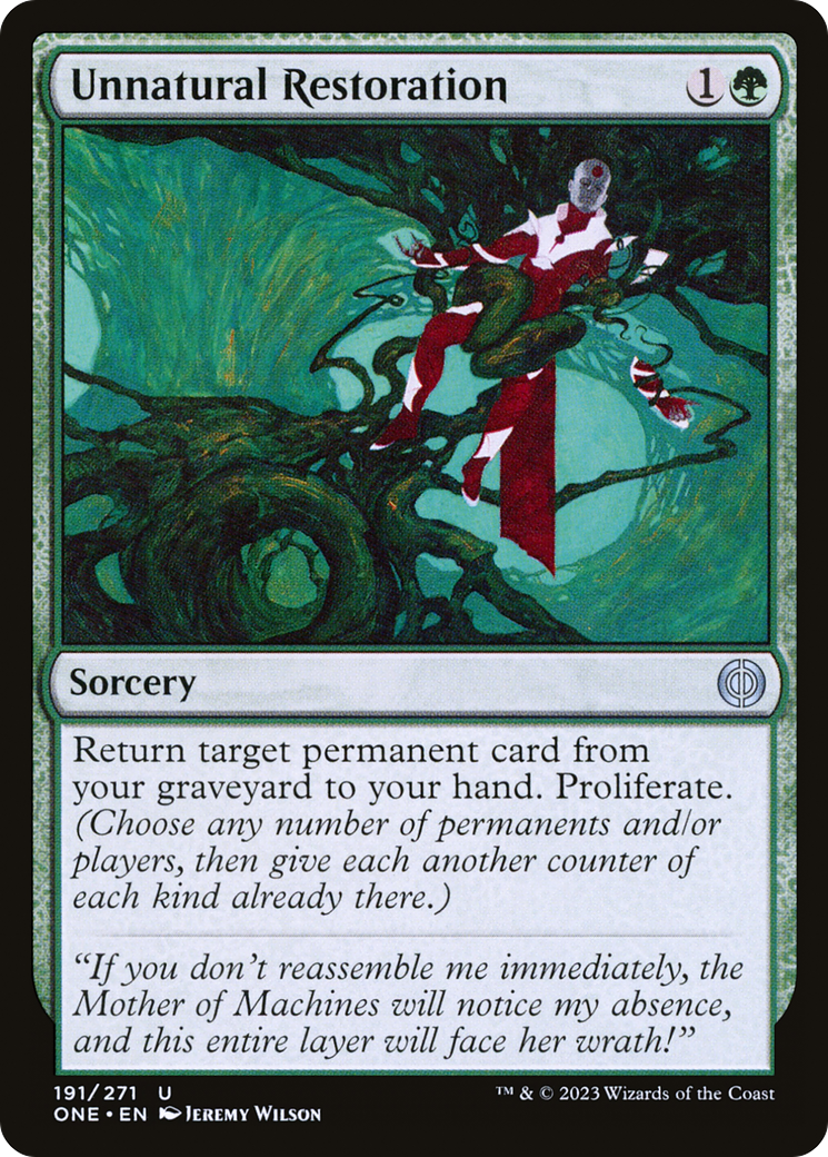 Unnatural Restoration [Phyrexia: All Will Be One] MTG Single Magic: The Gathering | Red Claw Gaming