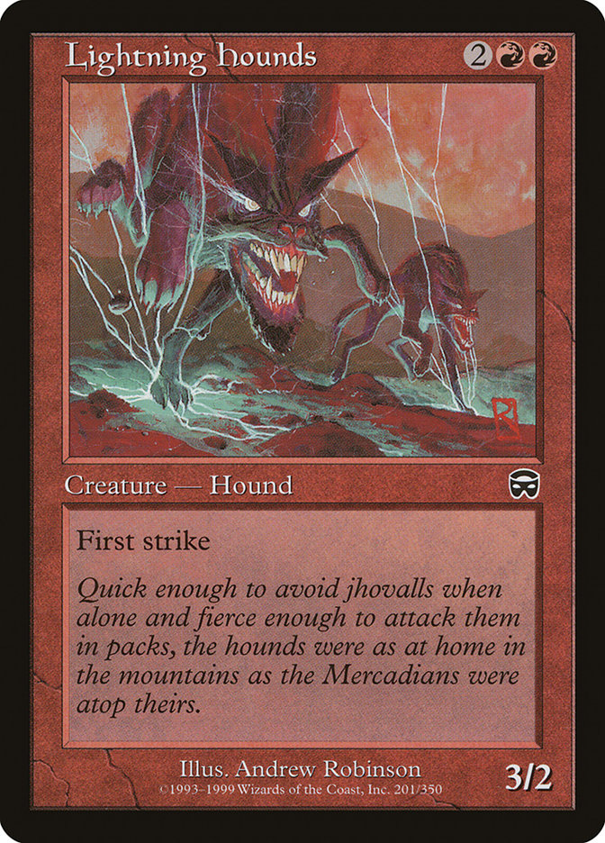 Lightning Hounds [Mercadian Masques] MTG Single Magic: The Gathering | Red Claw Gaming