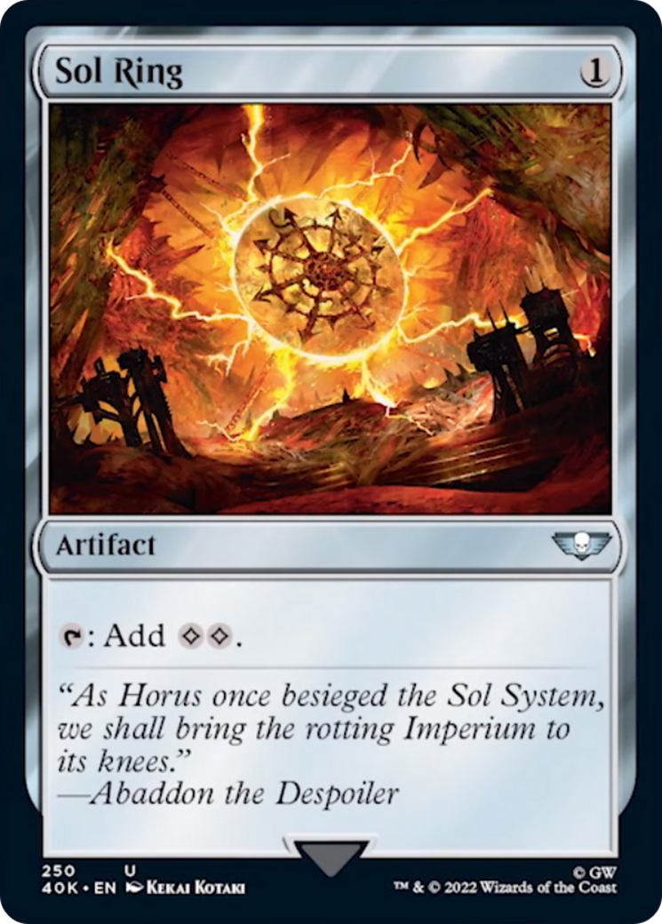 Sol Ring (250) (Surge Foil) [Warhammer 40,000] MTG Single Magic: The Gathering | Red Claw Gaming