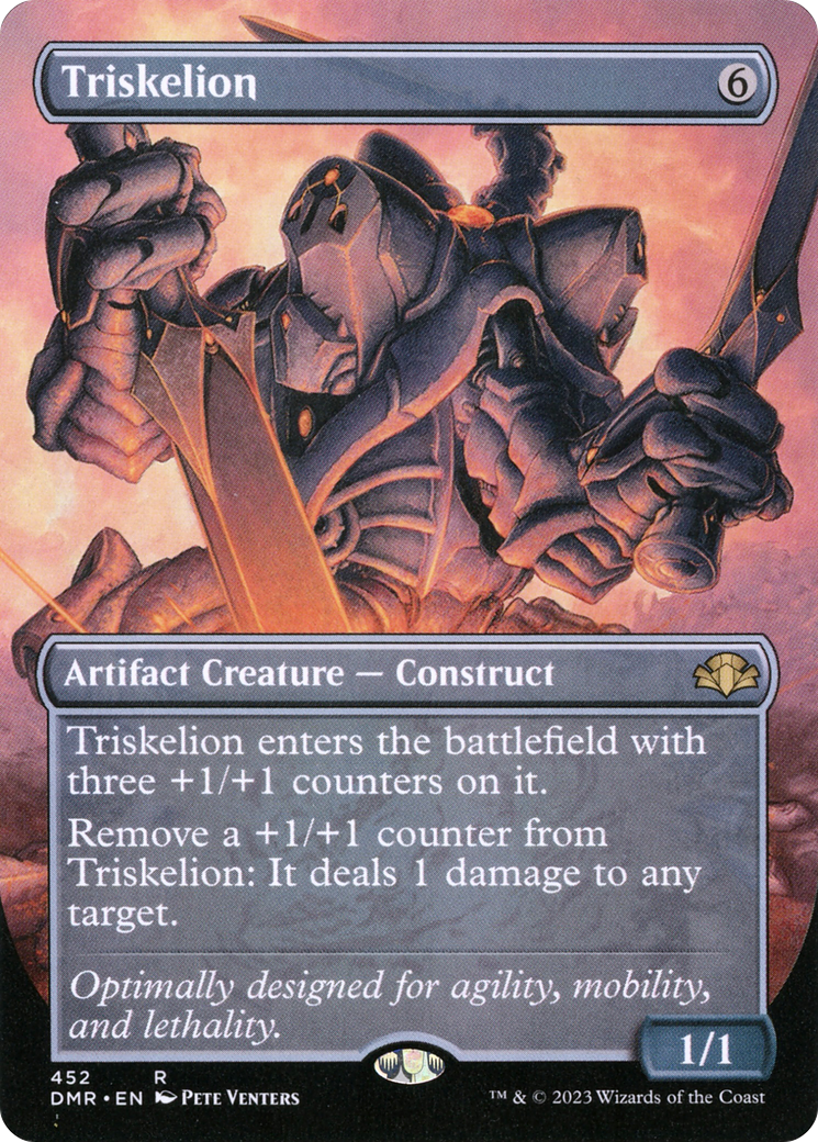 Triskelion (Borderless Alternate Art) [Dominaria Remastered] MTG Single Magic: The Gathering | Red Claw Gaming