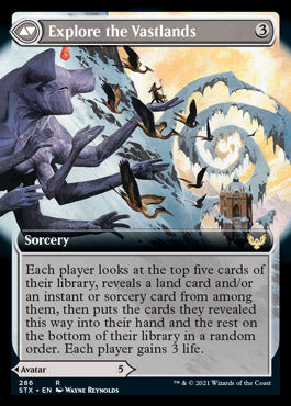 Wandering Archaic // Explore the Vastlands (Extended Art) [Strixhaven: School of Mages] MTG Single Magic: The Gathering | Red Claw Gaming